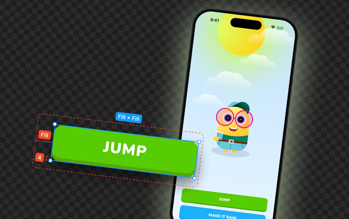 Make Duolingo's button responsive (new Stack layout)